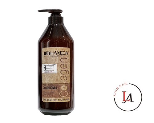 Xả Haneda Collagen 785ml tóc hóa chất tem nâu